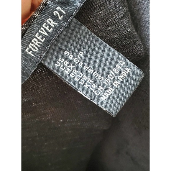 Forever 21 Women Solid Black Cotton One Shoulder Off Pullover Blouse Size Small - Picture 8 of 10